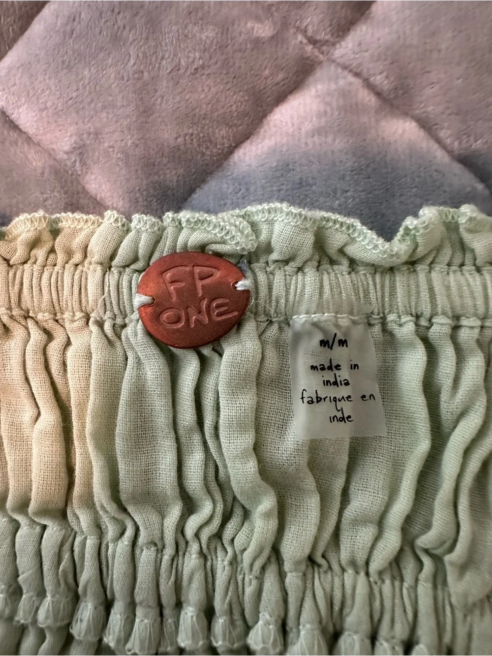 Free People ,  Delia, Raw Hem, cotton Lime Green Mini Dress